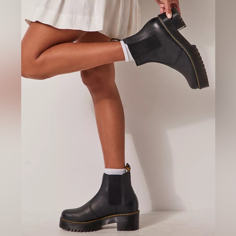 Dr. Martens Black Chelsea Lug Platform Boots
